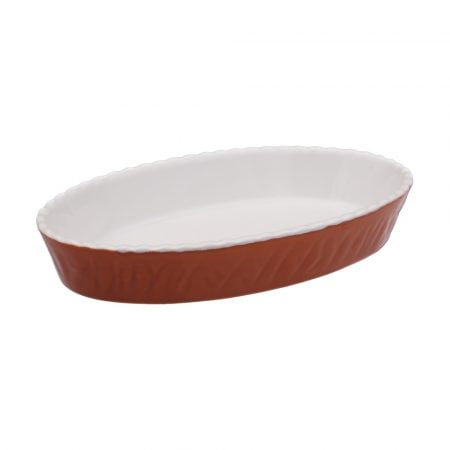 TOB 15524 MARRONE Oval baking pan brown ''Toscana'', 24 cm
