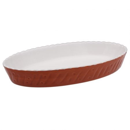 TOB 15528 MARRONE Oval baking pan brown ''Toscana'', 28 cm