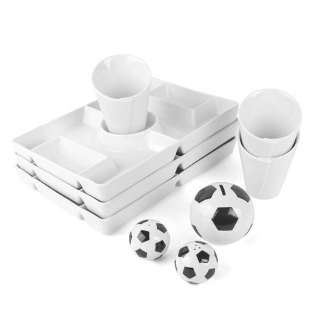 FUS 001 KOMBI-SERVICE 8-tlg. Porzellan Fussball Fanset