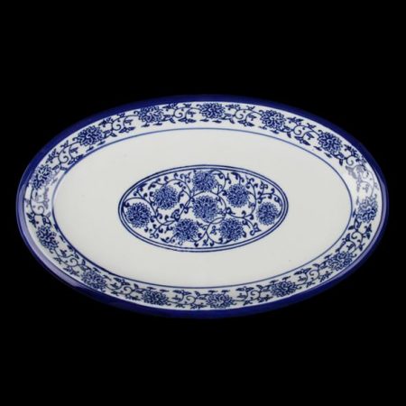 QHC 430 QING HUA CI Oval platter 30 x 18 cm '' Qing Hua Ci''