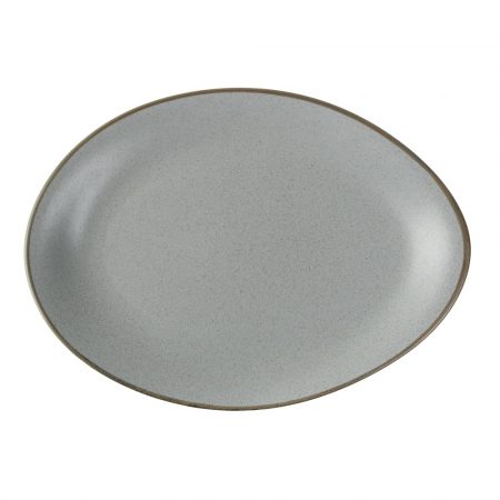 RT 536 REACTIVE TREND Oval Porcelain Plate 36 x 27 cm ''Granito''