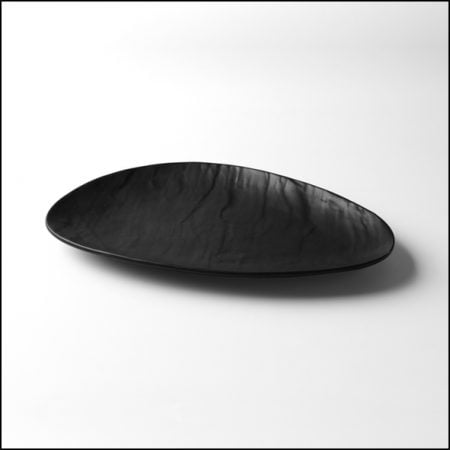 SDS 229 SCHIEFERDESIGN Porcelain Plate 28 x 18 cm ''Slate Design'' black