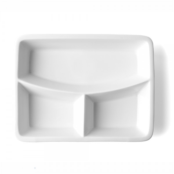 GVP 078 V2 ABTEILPLATTEN Alumina Segment plate 23,5 x 17,8 tripartite