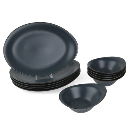 RT 664 KOMBI-SERVICE 12-tlg. Steakplattenset mit Schalen "Coral