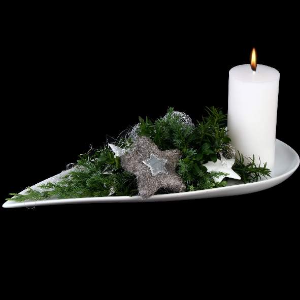 TD 032 PRÄSENTER Oval platter ''Teardrops'' 32 cm