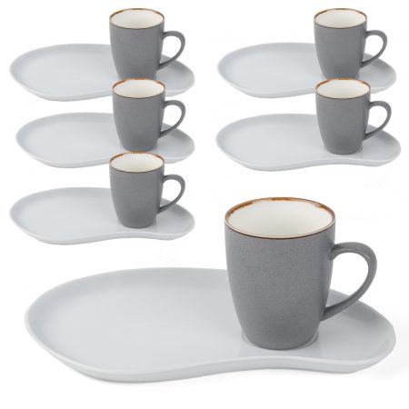 RT 505 KOMBI-SERVICE 12-tlg. trendiges Trinkbecherset "Granito"